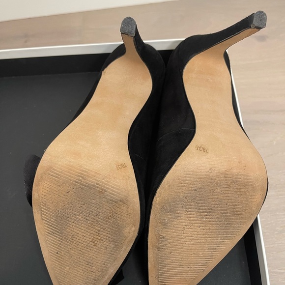 Sole Society Black suede heels with bow detail - Picture 9 of 10